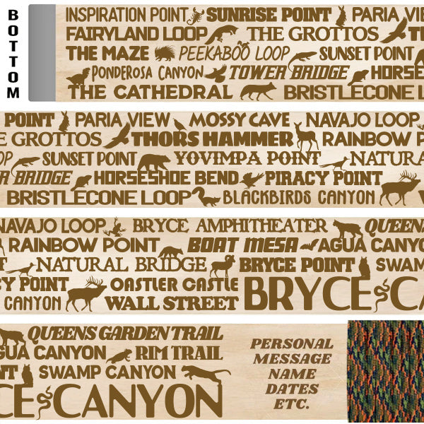 Bryce Canyon National Park Themed Walking Stick and Hiking Stick
