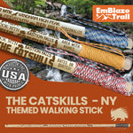 The Catskills - Themed Hiking/Walking Stick