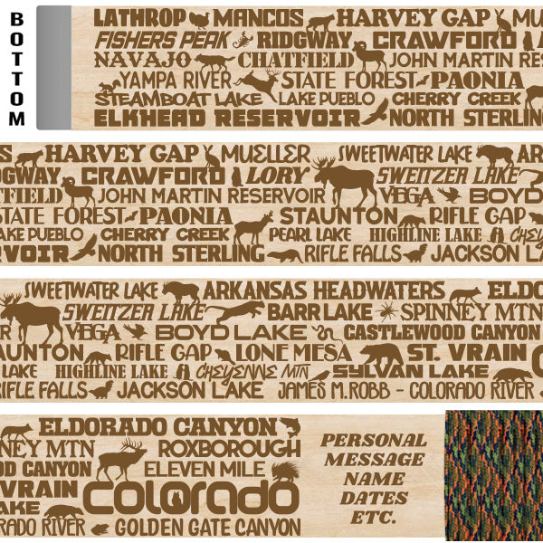 Colorado State Parks Themed Walking Stick and Hiking Stick