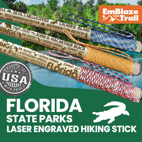 Florida State Parks Themed Walking Stick and Hiking Stick