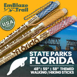 Florida State Parks Themed Walking Stick and Hiking Stick