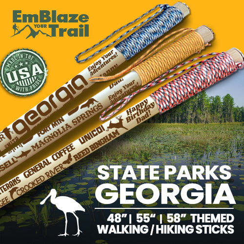 Georgia State Parks Themed Walking Stick and Hiking Stick