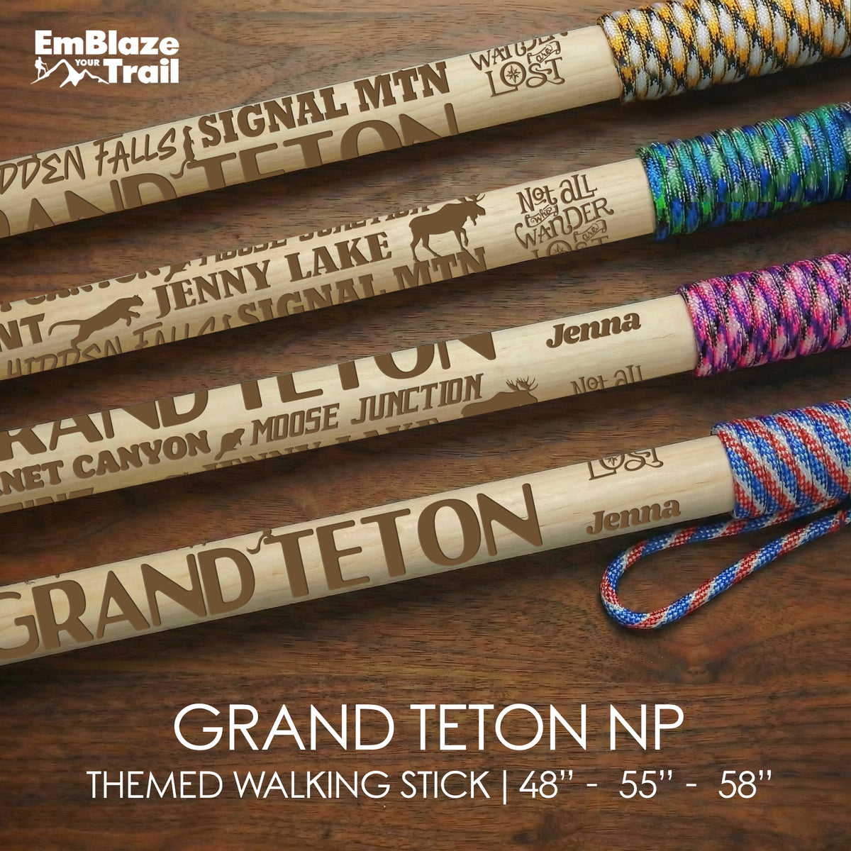 Grand Teton National Park Themed Walking Stick