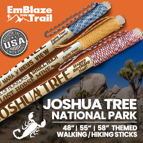 Joshua Tree National Park Themed Walking Stick and Hiking Stick