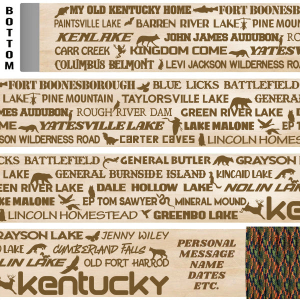 Kentucky State Parks Themed Walking Stick and Hiking Stick