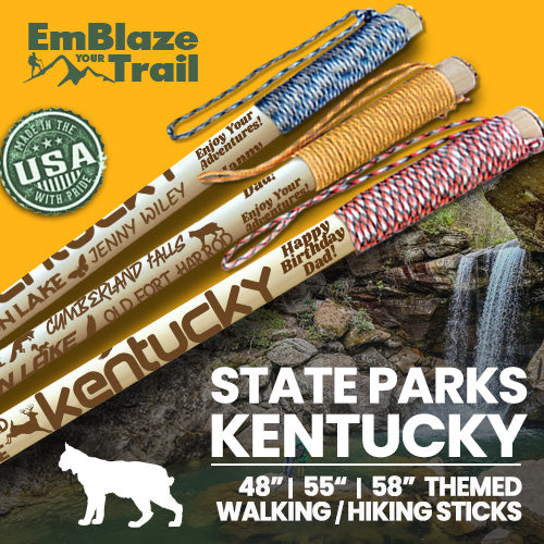 Kentucky State Parks Themed Walking Stick and Hiking Stick