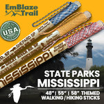 Mississippi State Parks Themed Walking Stick and Hiking Stick