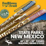 New Mexico State Parks Themed Walking Stick and Hiking Stick