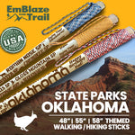 Oklahoma State Parks Themed Walking Stick and Hiking Stick