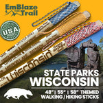Wisconsin State Parks Themed Walking Stick and Hiking Stick