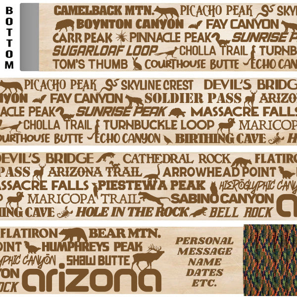 Best Arizona Trails Themed Hiking-Walking Stick