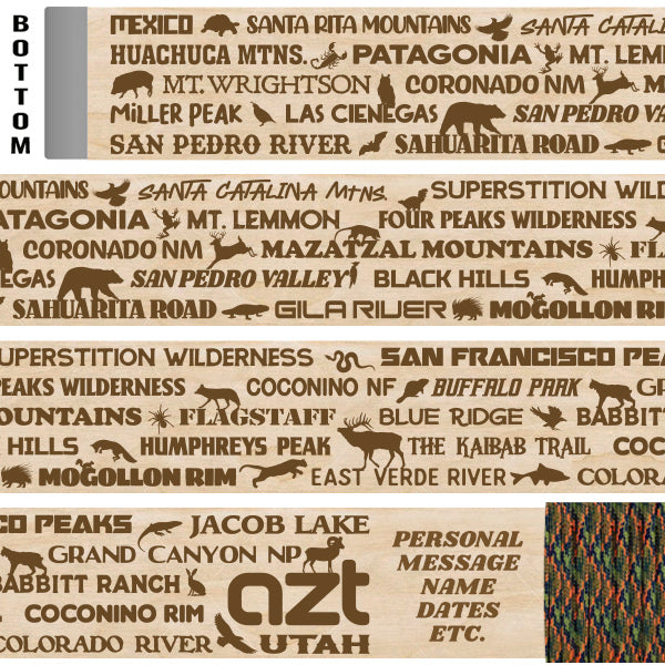 Arizona Trail Themed Hiking-Walking Stick