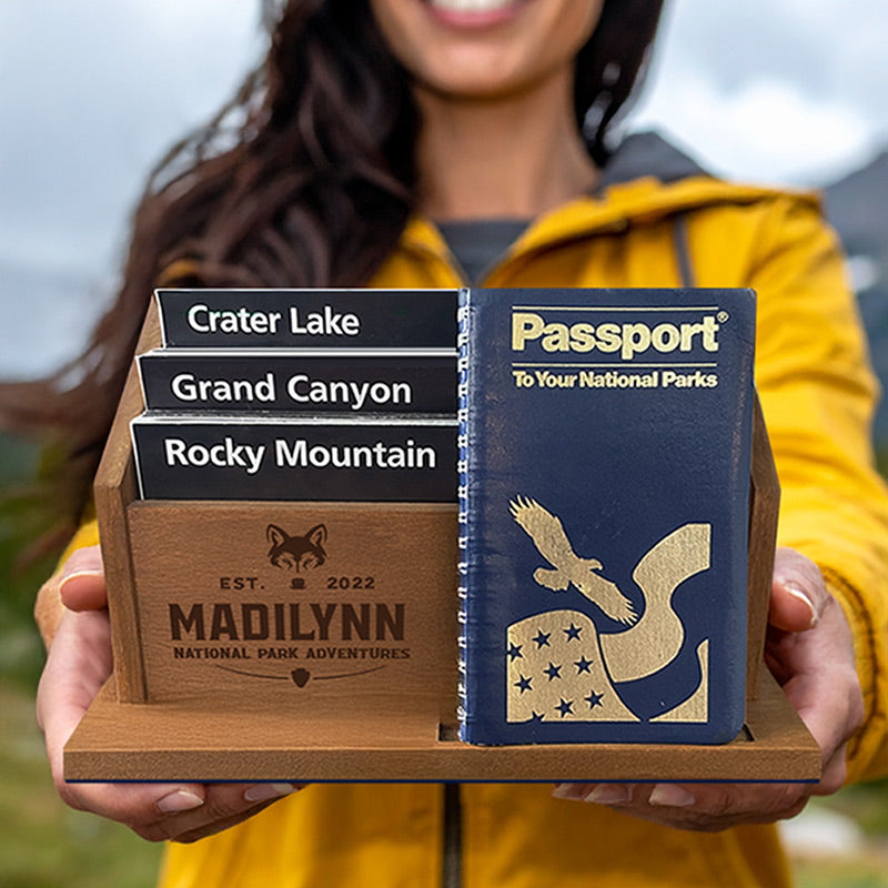 National Park Map Box and Passport Display