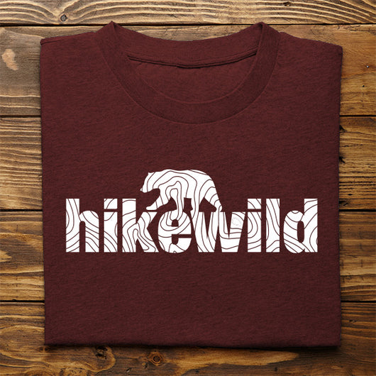 Hike Wild Bear Topography - Hiking T-Shirt - EmBlaze Your Trail