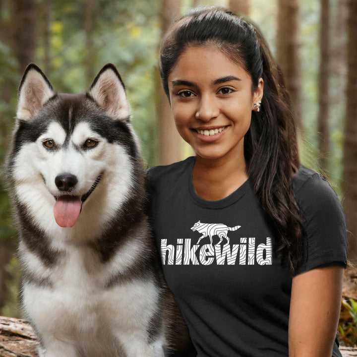 Hike Wild Wolf Topography - Hiking T-Shirt - EmBlaze Your Trail