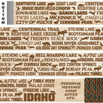 Popular Idaho Trails - Themed Hiking-Walking Stick