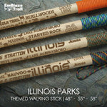 Illinois State Parks Themed Walking Stick