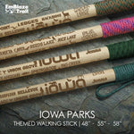 Iowa State Parks Themed Walking Stick