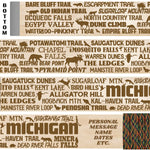 Popular Michigan Trails Themed Walking Stick