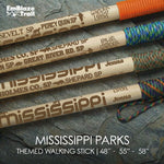 Mississippi State Parks Themed Walking Stick