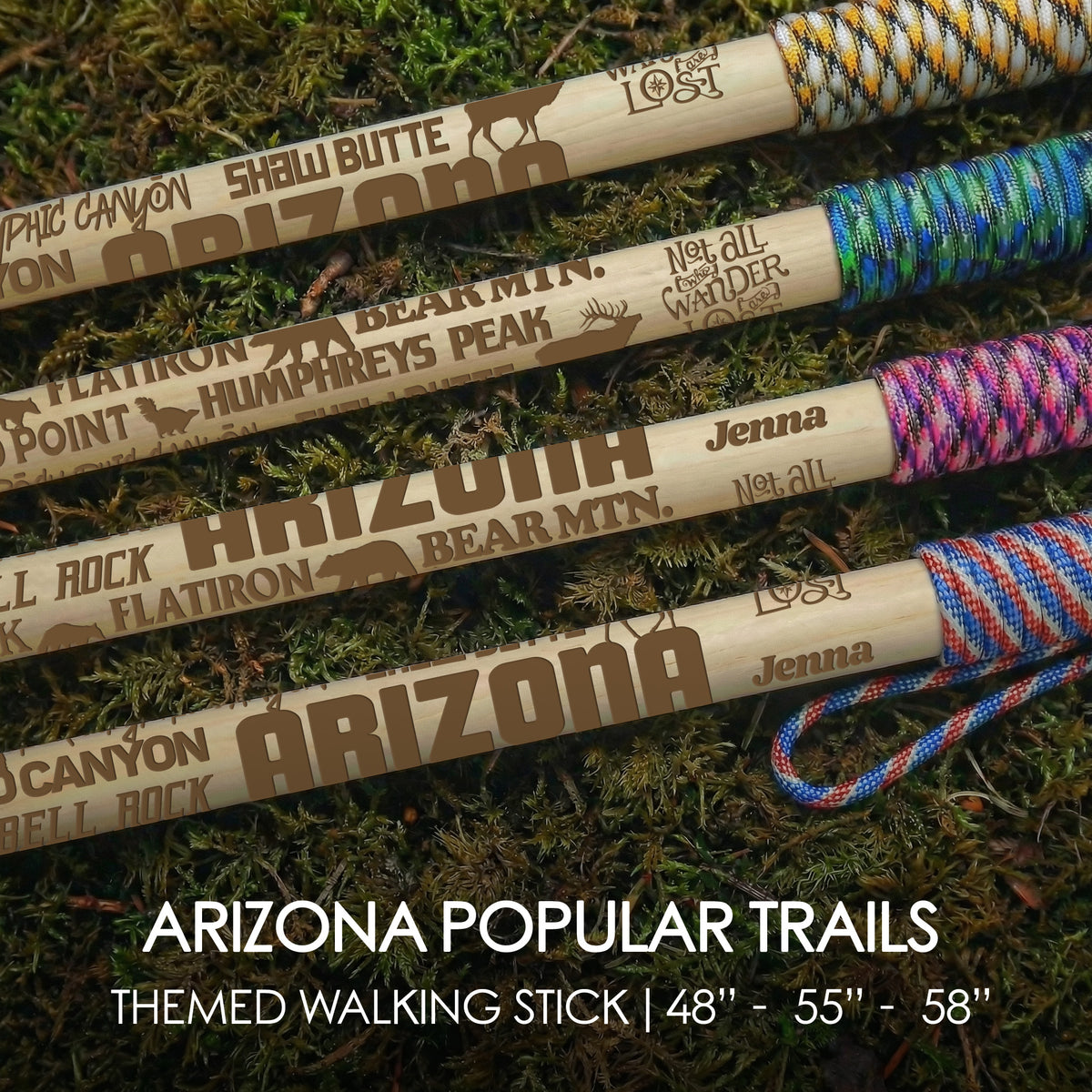 Popular Arizona Trails Themed Walking Stick