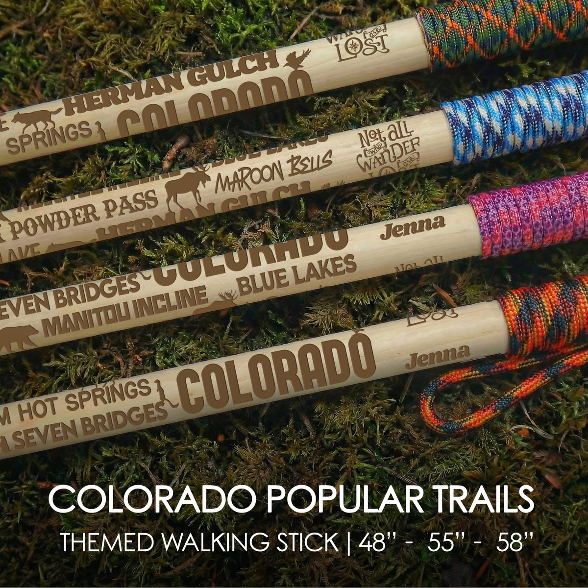 Popular Colorado Trails Themed Walking Stick