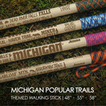 Popular Michigan Trails Themed Walking Stick