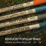Popular Kentucky Trails Themed Walking Stick