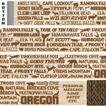 Popular Oregon Hiking Trails Themed Walking Stick