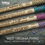 West Virginia State Parks Themed Walking Stick