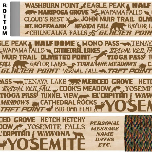 Yosemite National Park Themed Hiking/Walking Stick Emblaze Your Trail