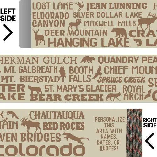 Best Colorado Trails Themed Walking Stick - EmBlaze Your Trail