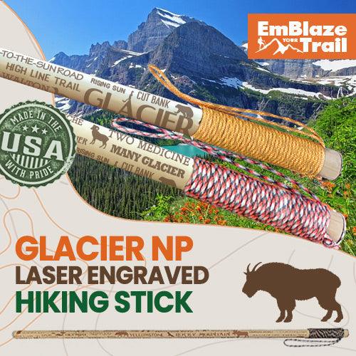 Glacier National Park Themed Hiking/Walking Stick