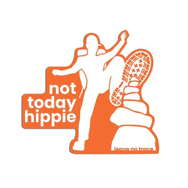Not Today Hippie Sticker - Orange
