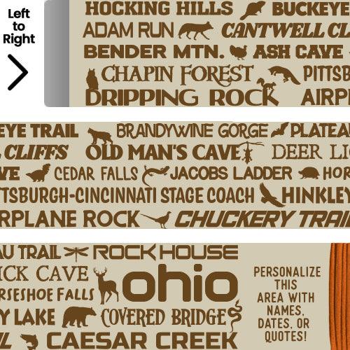 Best Ohio Trails Themed Walking Stick - EmBlaze Your Trail
