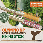 Olympic National Park Themed Hiking/Walking Stick - EmBlaze Your Trail