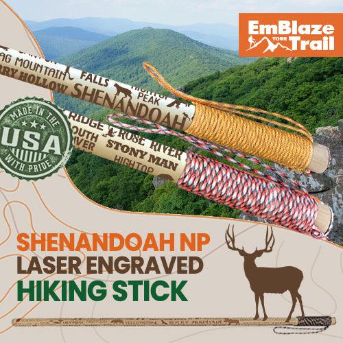 Shenandoah National Park Themed Hiking/Walking Stick - EmBlaze Your Trail