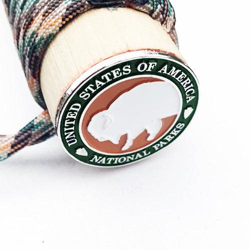 Laser Engraved Hiking Stick Challenge Coin Top