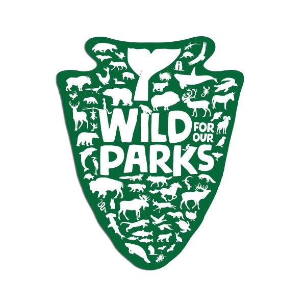 Wild for our Parks Sticker - Green