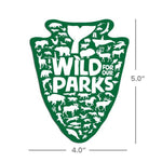 Wild for our Parks Sticker - Green - EmBlaze Your Trail